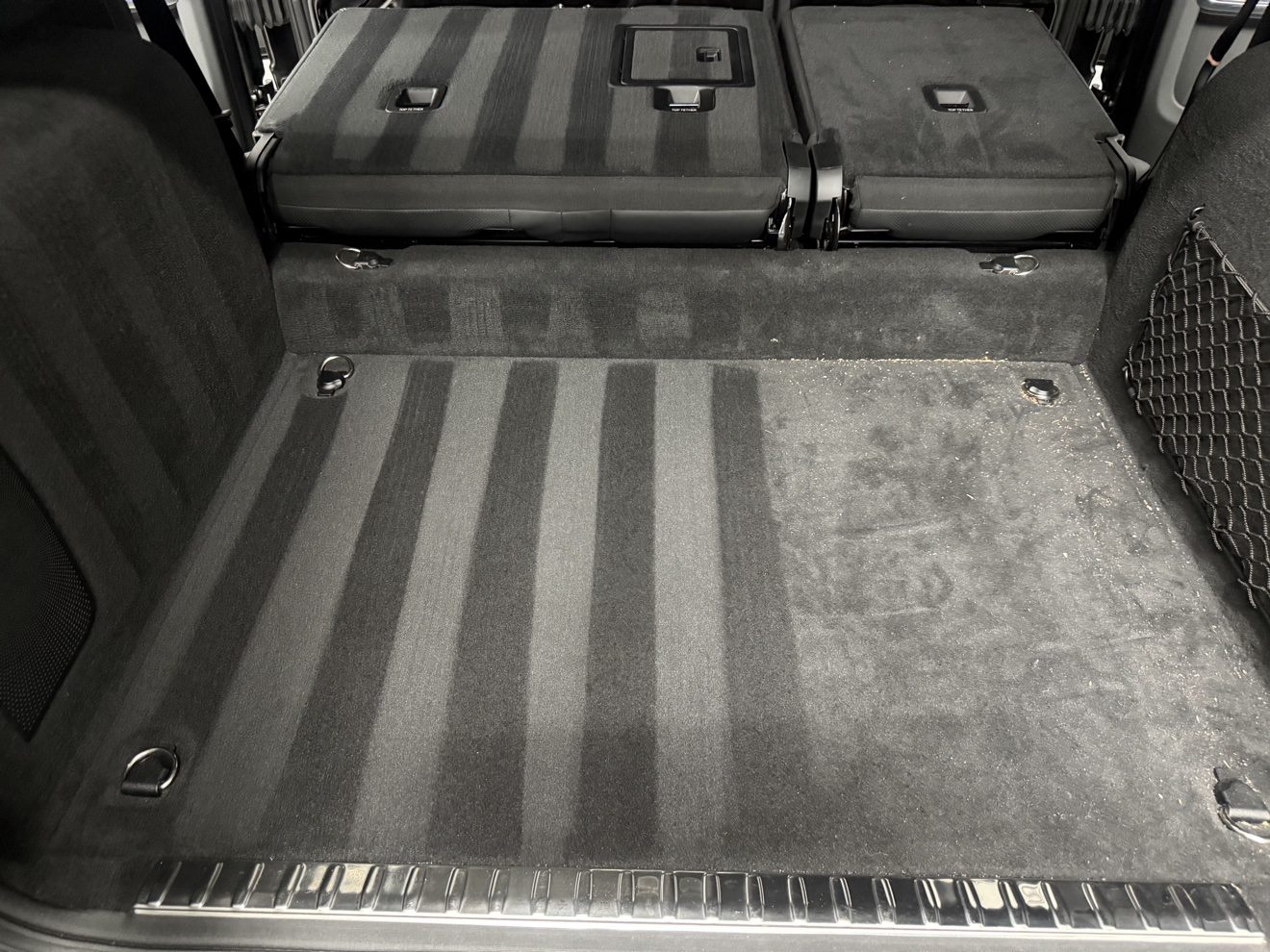 Trunk deep clean with vacuum stripes